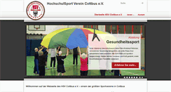 Desktop Screenshot of hsvcottbus.de